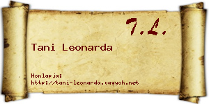 Tani Leonarda névjegykártya